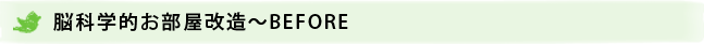 脳科学的お部屋改造〜BEFORE
