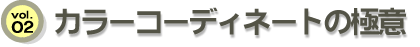 vol.02 カラーコーディネートの極意